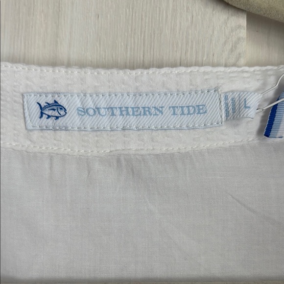 Southern Tide White Seersucker Woman’s Dress Large - Picture 2 of 4